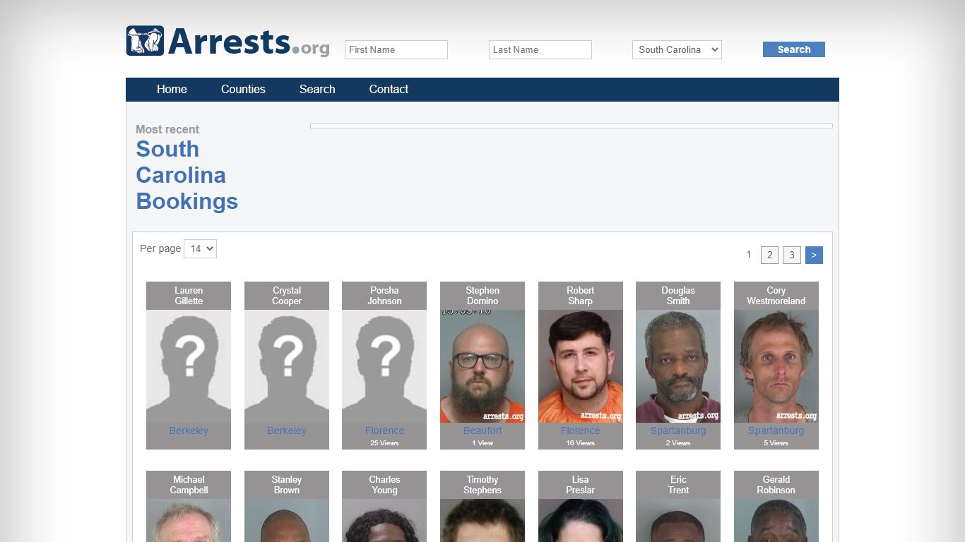 South Carolina Arrests and Inmate Search
